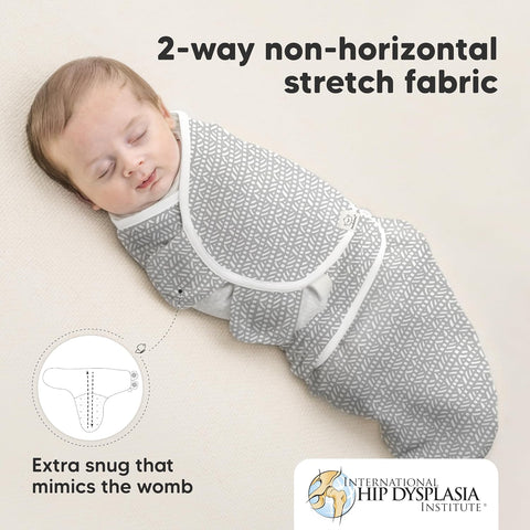 KeaBabies 3pk Organic Baby Swaddles for Newborns, 0.5 TOG Nordic, 0-3M