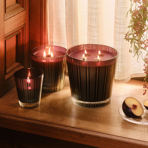 NEST New York Scented Classic Candle, Autumn Plum - 8.1 oz - Up to 60-Hour Burn Time - Reusable Glass Vessel