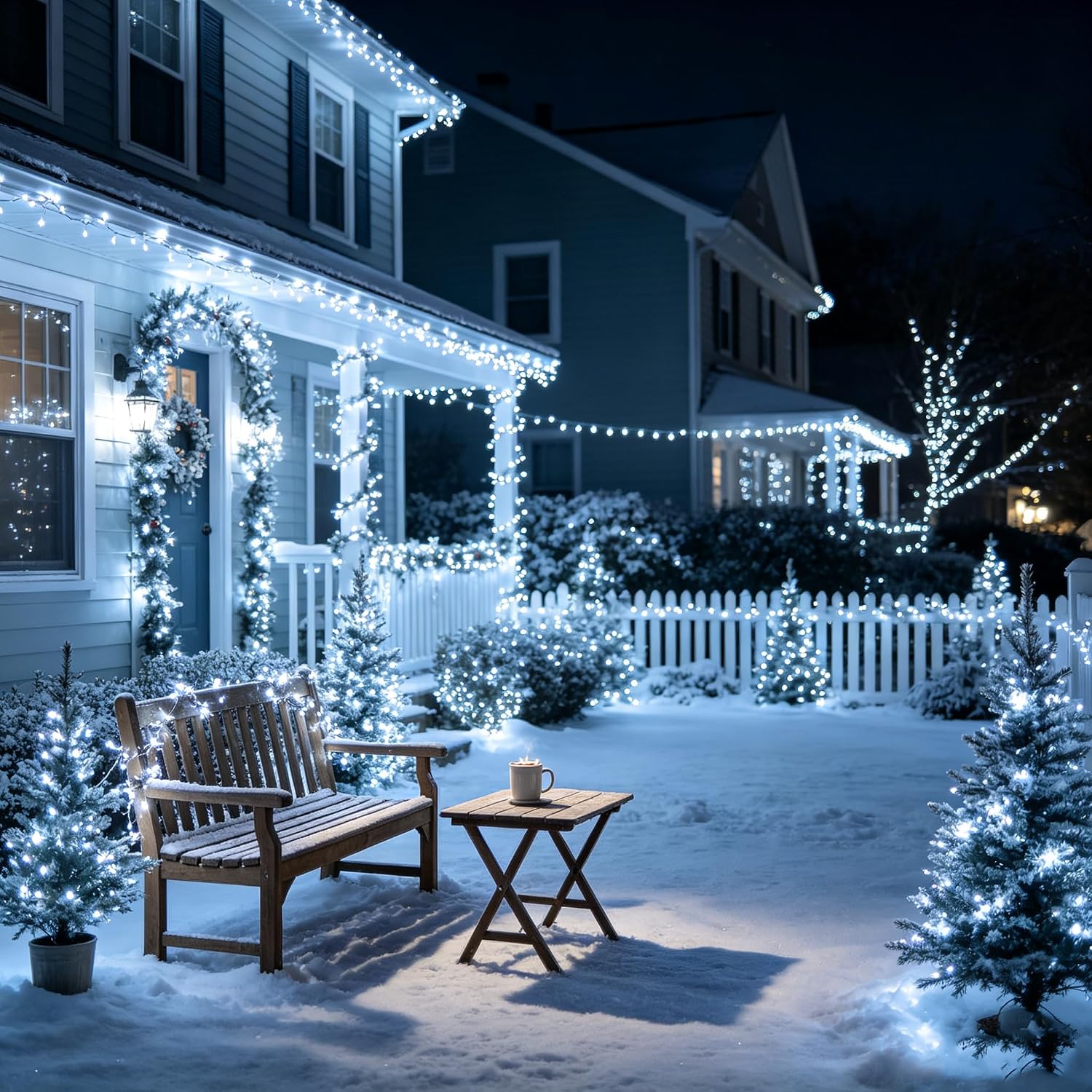 Toodour Christmas Lights Outdoor, 328ft 1000 LED String Lights, Timer, Waterproof 13 Modes Outdoor Christmas String Light - Twinkle Light for Tree Home Garden Yard Party Xmas Decor- White