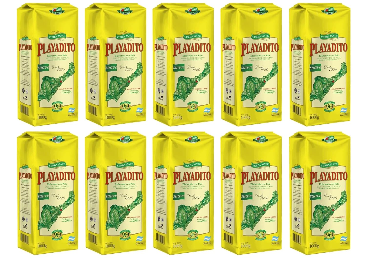 Yerba Mate Playadito 10 PACK | 1 kg. / 2.2 lbs
