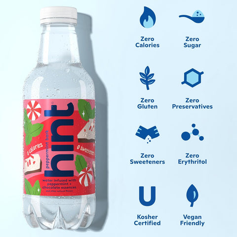 Hint Flavored Water Zero Sugar 0 Calories - Winter Variety (12 pack)