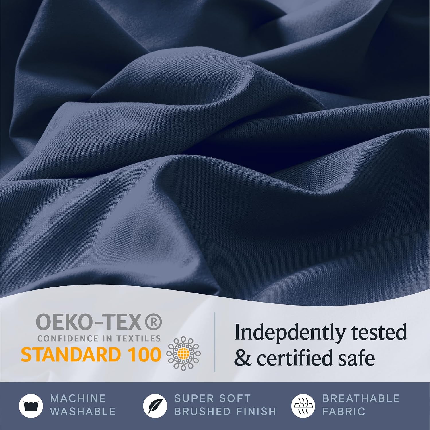 Queen Size Sheet Set, Cooling & Soft Deep Pocket Bed Sheets, 4PC