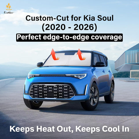 EcoNour Windshield Sunshade Compatible for Kia Soul 2020-2024 2025 2026