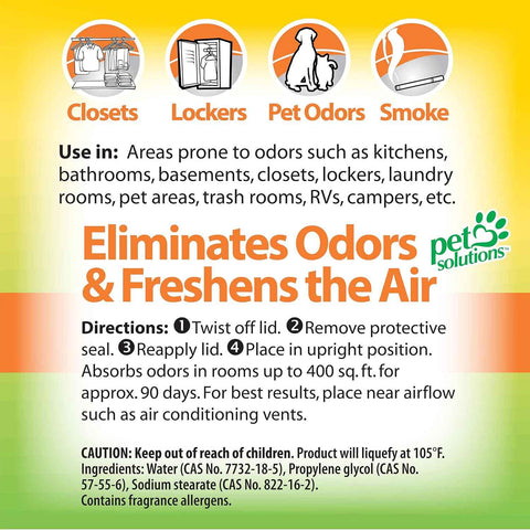 OdoBan Solid Odor Absorber Eliminator for Home and Small Spaces, Citrus Scent, 14 Ounces Each, 6-Pack