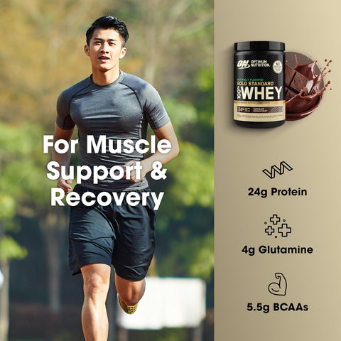 Optimum Nutrition Gold Standard Whey Protein Powder, Chocolate, 1.05 LB