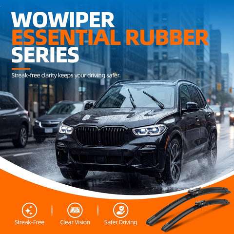 28"28" (Pinch Tab) Windshield Wiper Blades Automotive Replacement for Ford Escape 2019-2013, Edge 2024-2015, Focus 2018-2012 Transit Connect 2024-2014 OEM Quality Premium 2 Pack