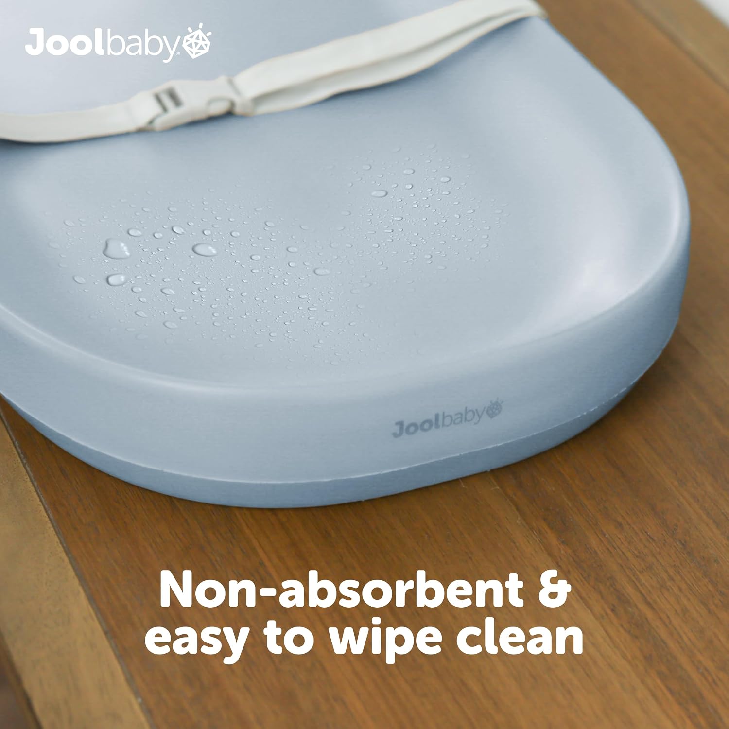 Jool Baby Waterproof Baby Changing Pad - Easy to Clean, Lightweight & Portable - Large Foam Cushion for Comfort (Blue)
