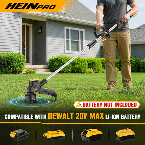 HEINPRO Cordless Weed Wacker Compatible with DeWalt 20V MAX Battery
