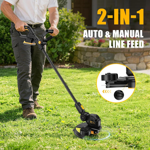 Cordless Weed Eater & Leaf Blower Combo Compatible with Dewalt 20V Battery