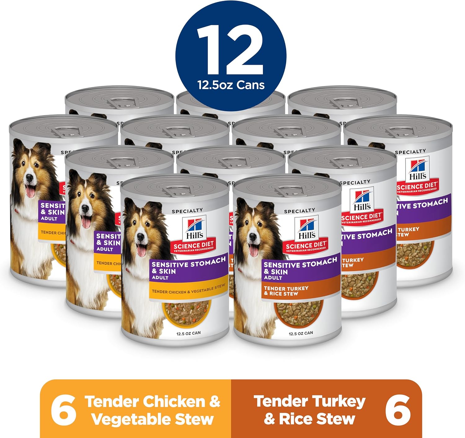 Hill's Science Diet Sensitive Stomach & Skin Wet Dog Food Variety Pack
