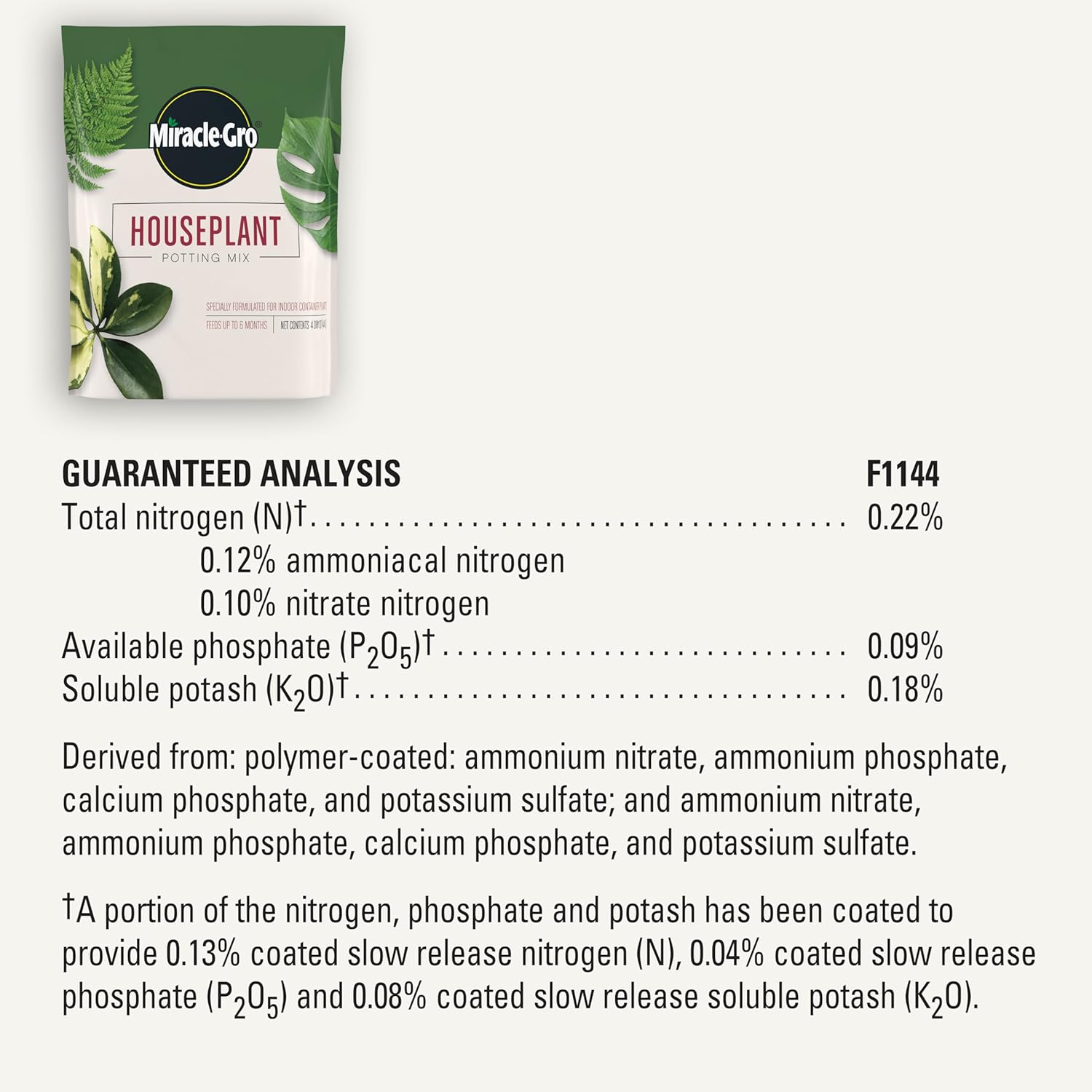 Miracle-Gro Houseplant Potting Mix, 4 qt.