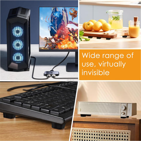 Black Rubber Feet 72PCS Self Adhesive Rubber Feet Black Bumper Pads Square Bumpers for Electronics Speakers Computers Keyboard PS4