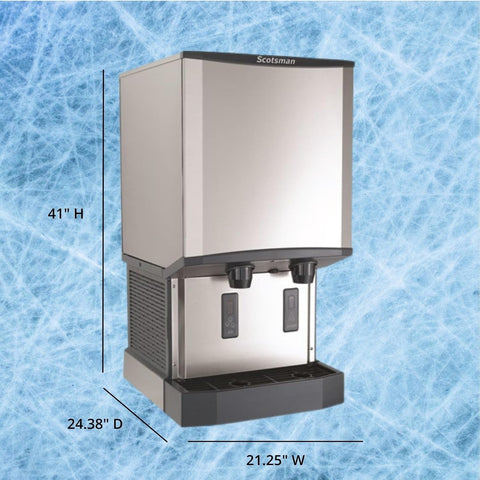 Scotsman Meridian Touchfree Countertop Nugget Ice Maker & Water Dispenser - 500 lb/Day, 40 lb Storage Bin