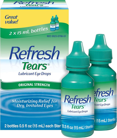 Refresh TEARS Lubricant Eye Drops Artificial Tears, 2x0.5 fl oz (30 mL), 2 Count