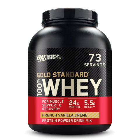 Optimum Nutrition Gold Standard 100% Whey Protein Powder, French Vanilla Crème, 5 Pound (Packaging May Vary)