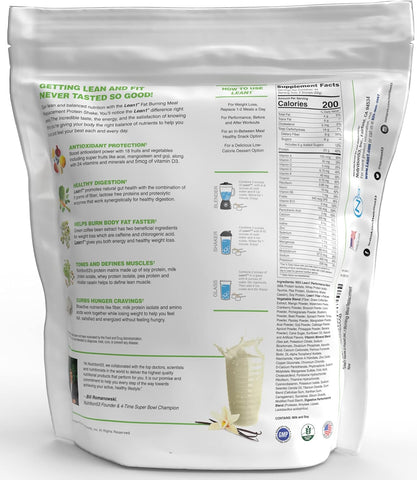 Lean1 Vanilla, Meal Replacement Protein Shake, 44 Servings in a 5lb Bag