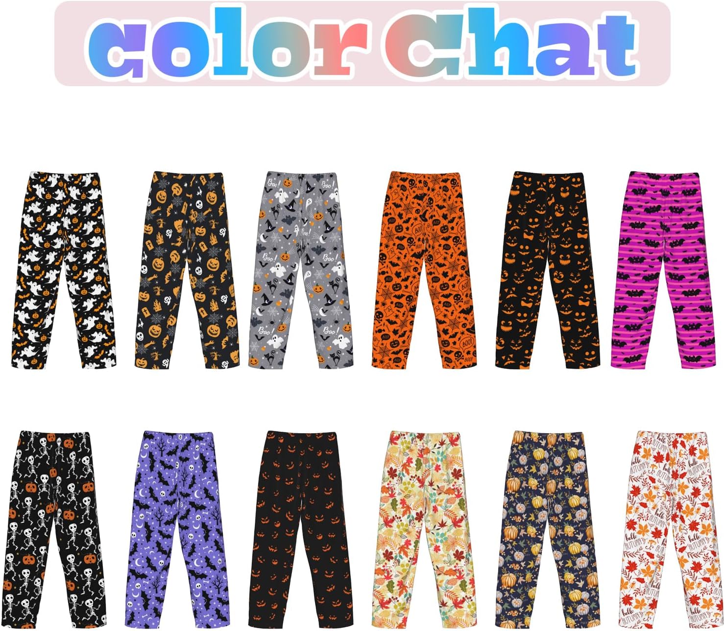 Halloween Pajama Pants Funny PJ Pant for Men Women Matching Couples Unisex
