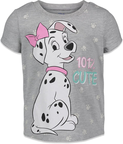 Disney Classics Girls' 3-Pack Glitter T-Shirts for Baby & Kids