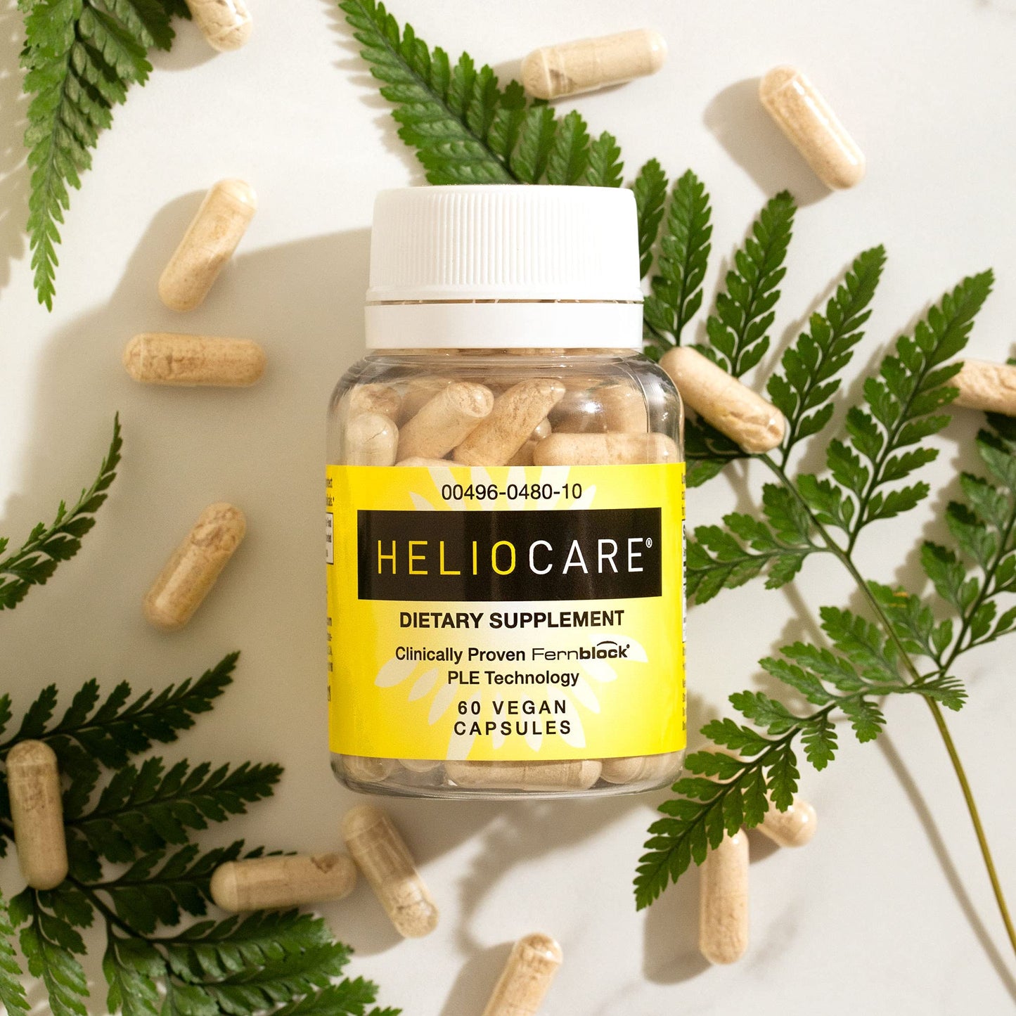 Heliocare Skin Care Dietary Supplement: 240mg Polypodium Leucotomos Extract Pills - Antioxidant Rich Formula with Fernblock and PLE Technology - 60 Veggie Capsules