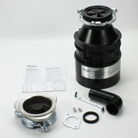 Whirlpool GC1000XE 1/3 hp in Sink Disposer, Black