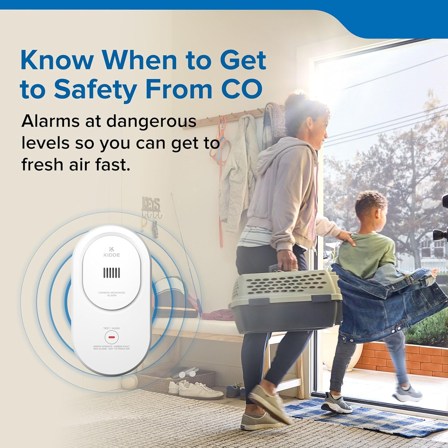 Kidde Carbon Monoxide Detector, Plug-in & AA Battery Backup, COP