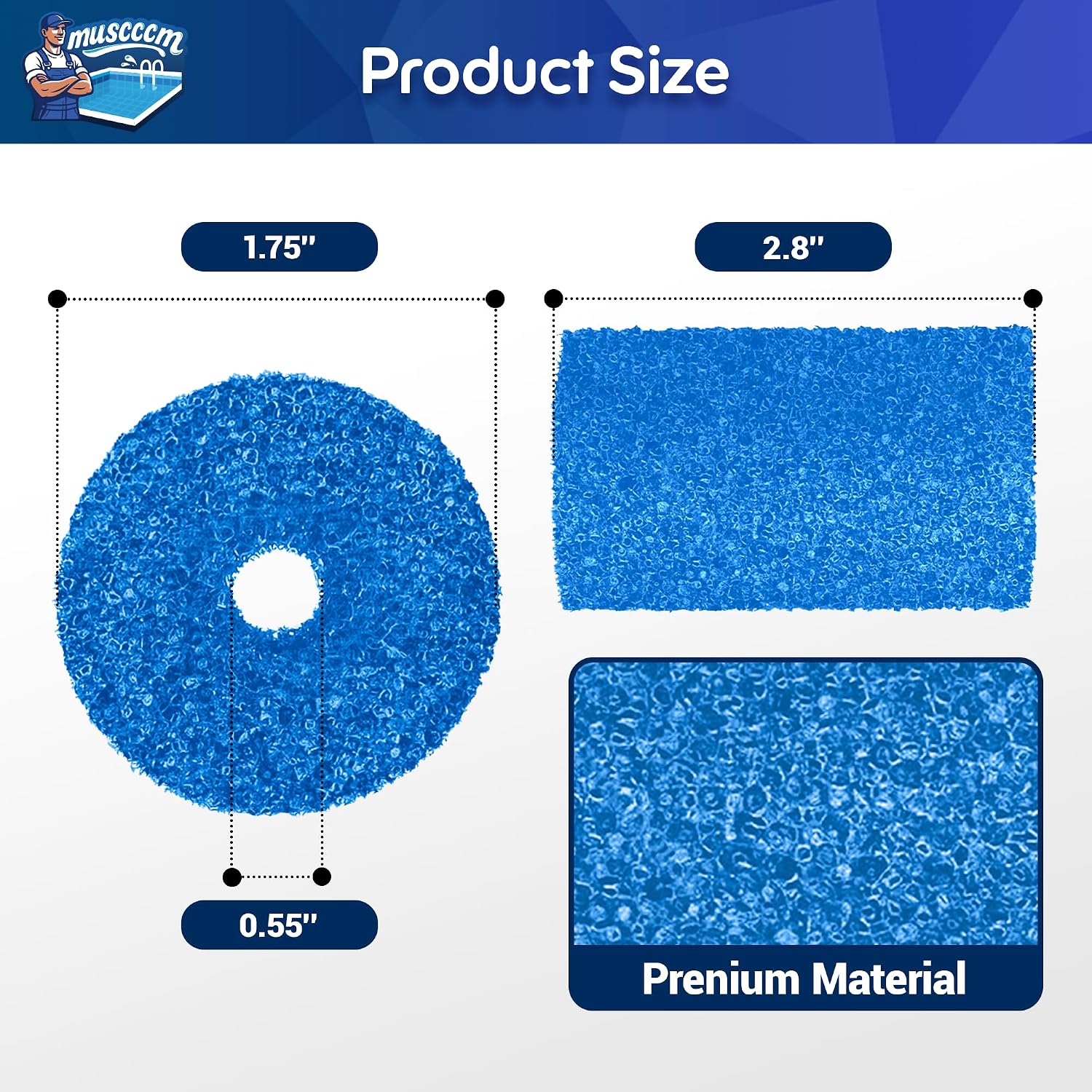 for Polaris Pool Cleaner Parts,12 Pack Sweep Hose Tail Scrubbers