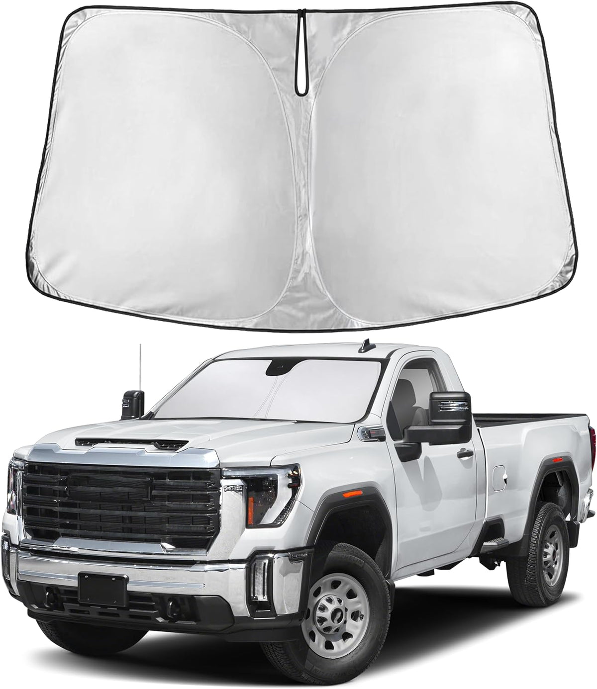 EcoNour Windshield Sunshade for GMC Sierra 1500 2500 3500 2019-2025, 2026