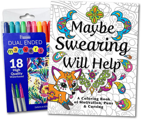 Maybe Swearing Will Help Coloring Book with Markers