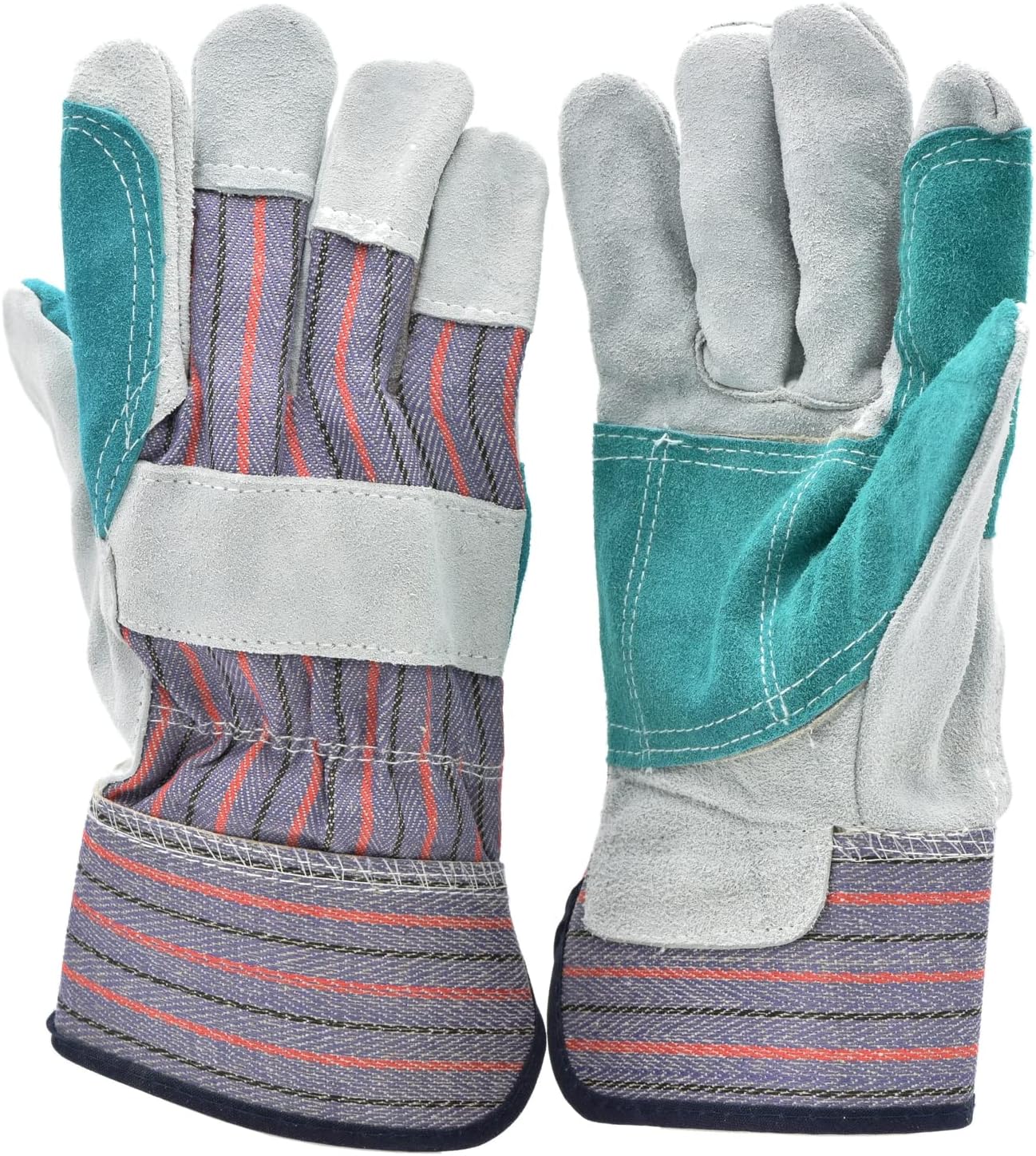 G & F Products Leather Work Gloves for Construction, Gardening and General Work