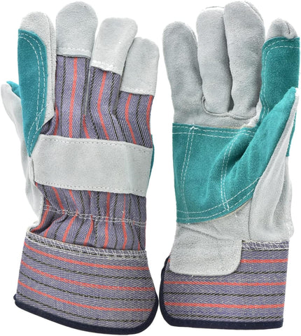 G & F Products Leather Work Gloves for Construction, Gardening and General Work