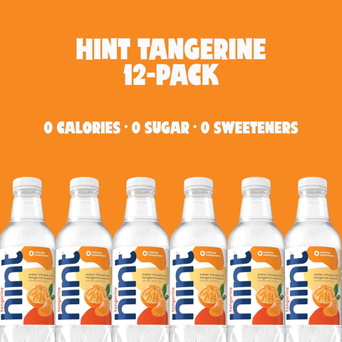 Hint Flavored Water Zero Sugar 0 Calories - Tangerine (12 pack)