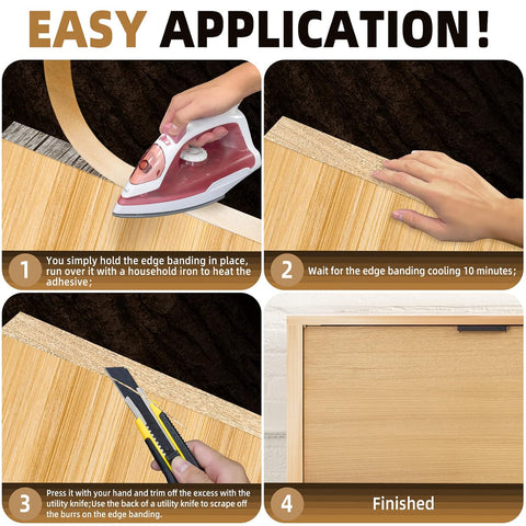 GSCIT Club Maple Edge Banding, 2 inch x 100ft Wood Edge Banding Pre-glued Flexible, Veneer Tape Banding for Cabinet Repair Furniture Restoration