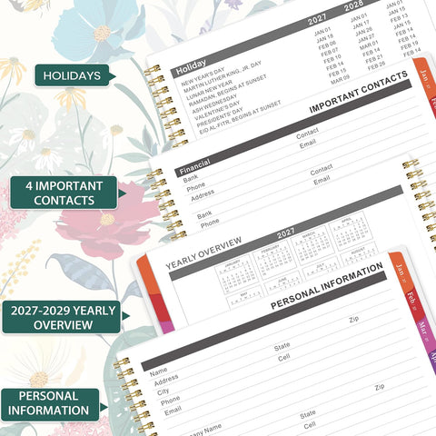 2027 Monthly Planner - January 2027 - December 2027, 9'' x 11''