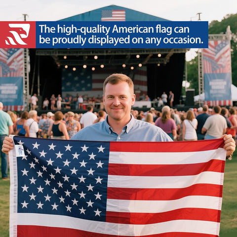 Made in USA American Flag 4x6Ft, Heavy Duty Nylon Outdoor Flag, Durable Construction for All Weather and High Wind Use, Fade Resistant, Weather Resistant, Long Lasting Premium Quality USA Flag