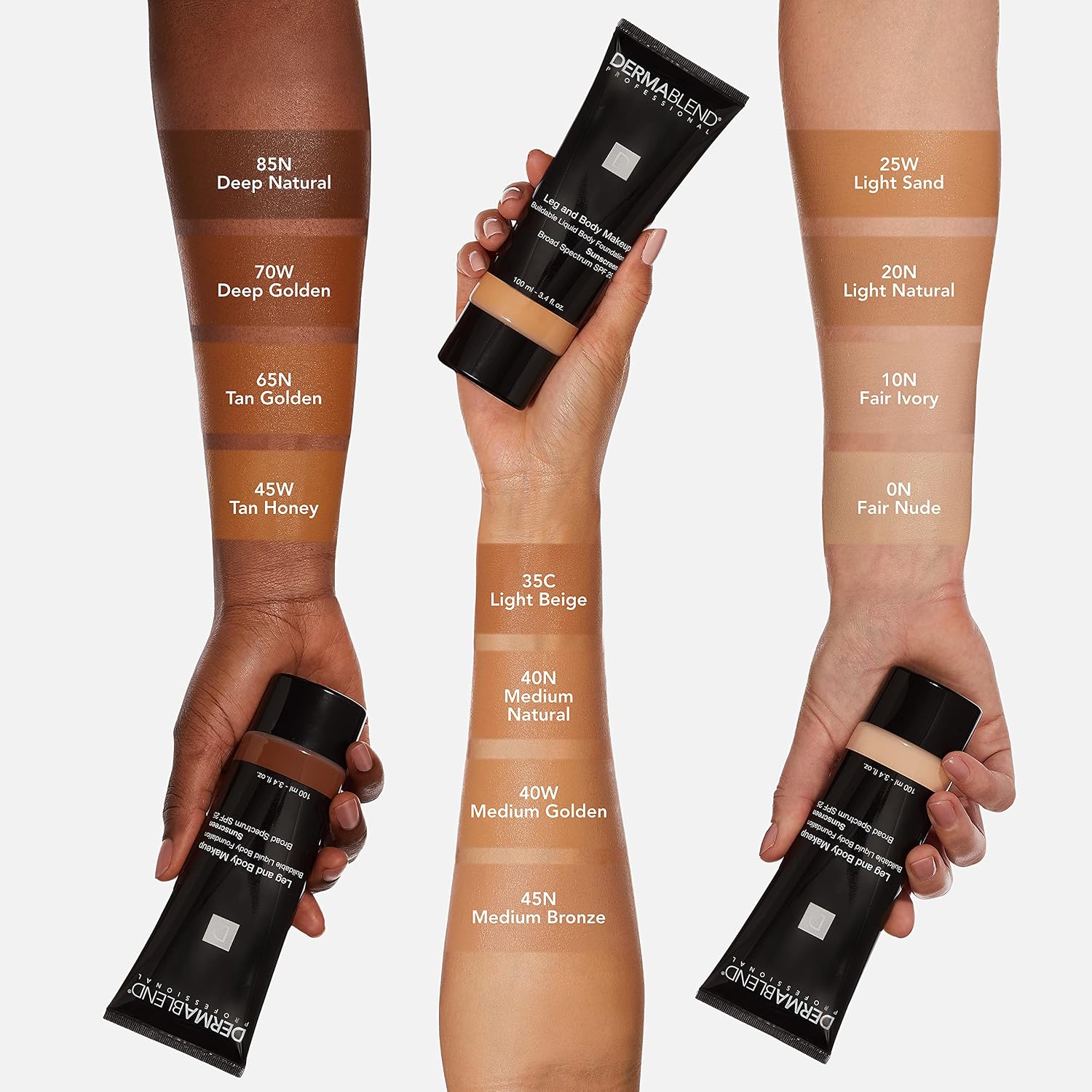 Dermablend Leg & Body Makeup Foundation SPF 25, 35C, 3.4 fl oz