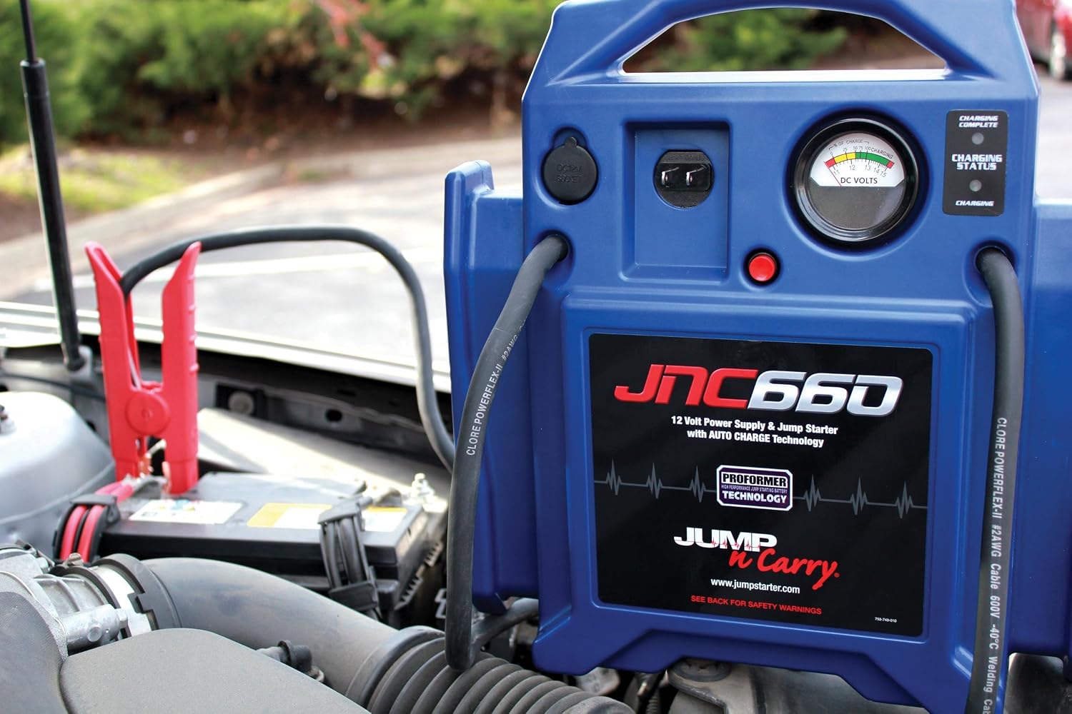 Clore Automotive Jump-N-Carry JNC660 1700 Peak Amp 12 Volt Jump Starter & PL2310 10-Amp Fully-Automatic Smart Charger, 6V and 12V Battery Charger, Battery Maintainer