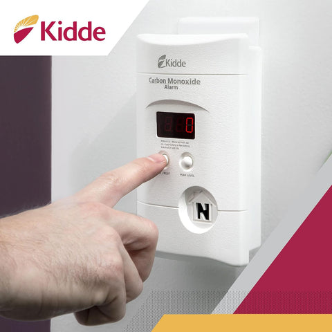 Kidde Carbon Monoxide Detector, Plug-In with 9V Battery Backup, Digital Display, 85 dB Alarm, LED Status Light Indicators, 3rd Edition