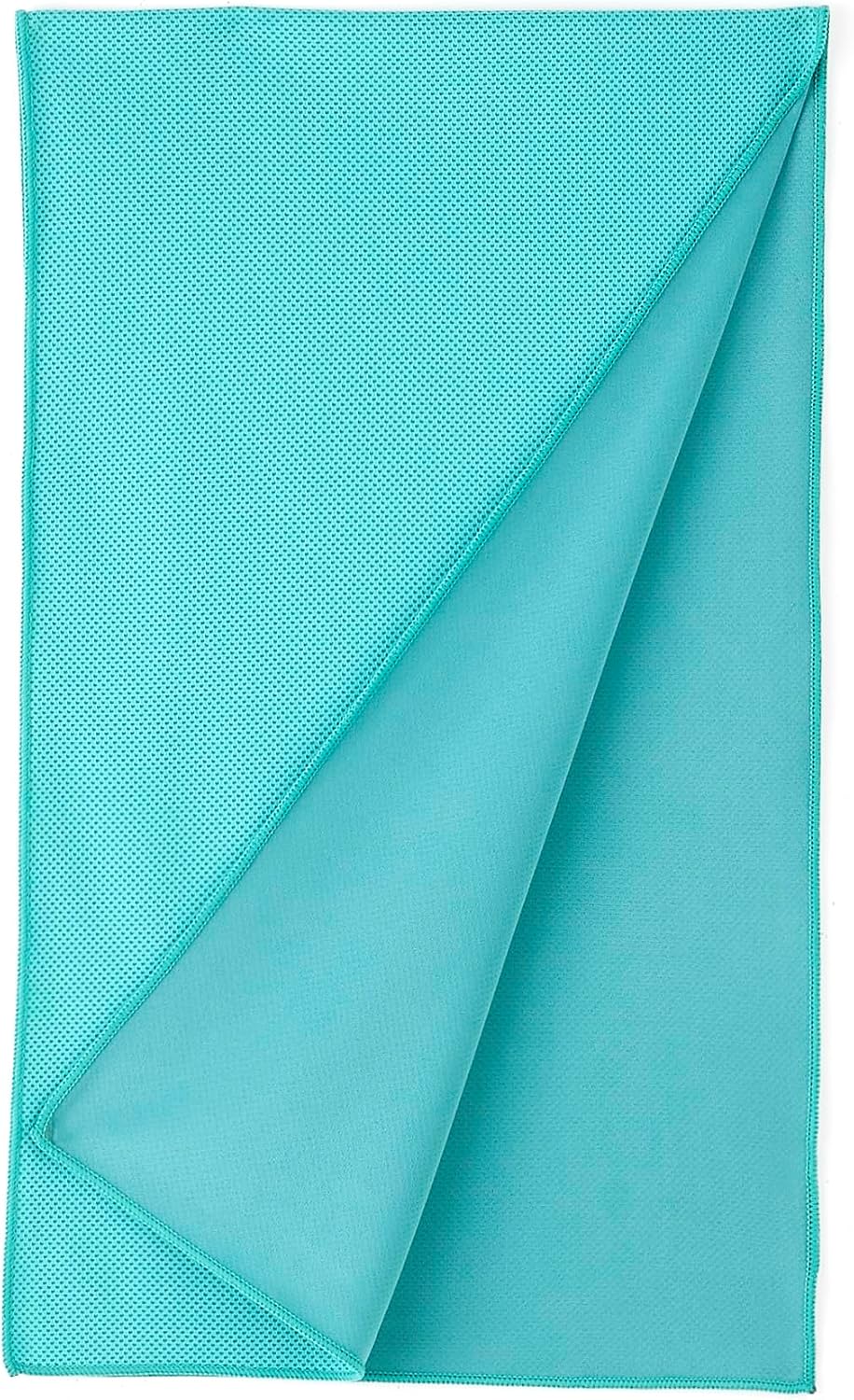 Amazon Basics Cooling Towels for Neck and Face, Sports, Workout Recovery, 40" x 12", Black/Gray/Aqua/Navy, 4-Pack