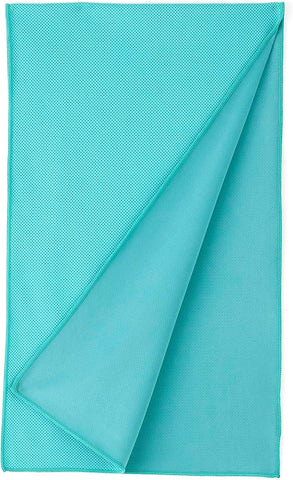 Amazon Basics Cooling Towels for Neck and Face, Sports, Workout Recovery, 40" x 12", Black/Gray/Aqua/Navy, 4-Pack