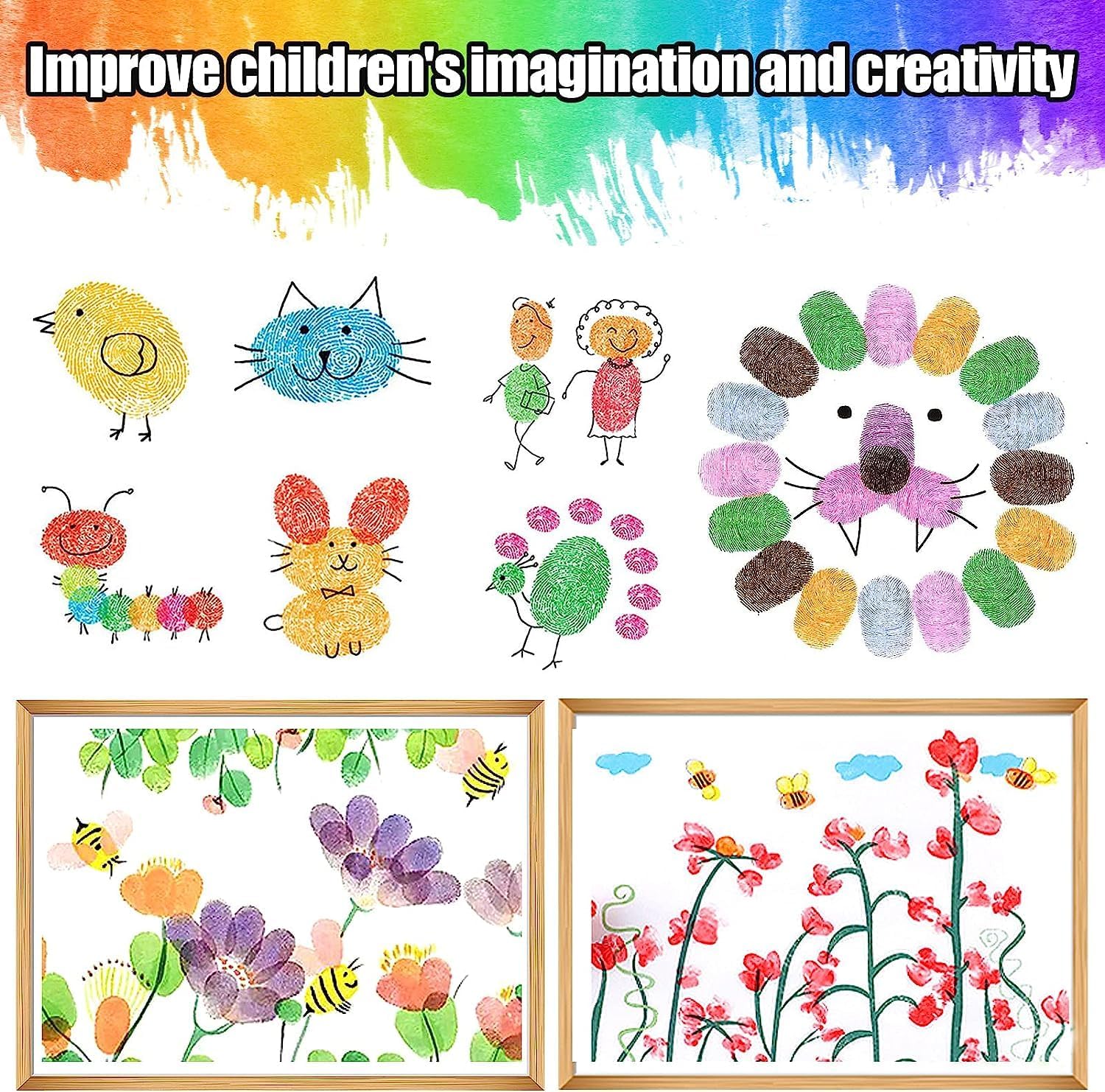 Biggun 7" Large Ink Pad for Kids Craft Scrapbook Supplies Finger Paint