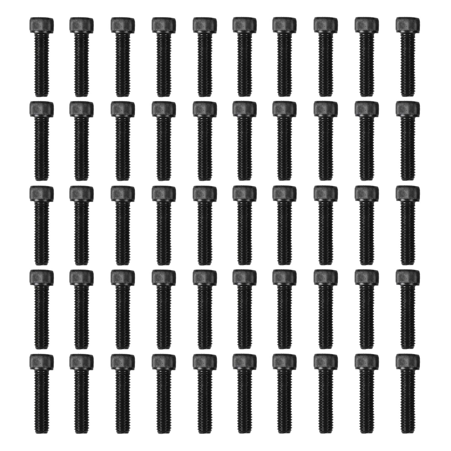 Atomik 3/8 x 2 inch Long Alloy Steel Bolts 50 Pack Durable Hardware for Rock Climbing Holds 3/8-16 Socket Head Allen Bolt Designed for Indoor Use Wall Supplies