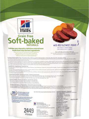 Hill's Grain Free Soft-Baked Naturals Dog Treats, Beef & Sweet Potato