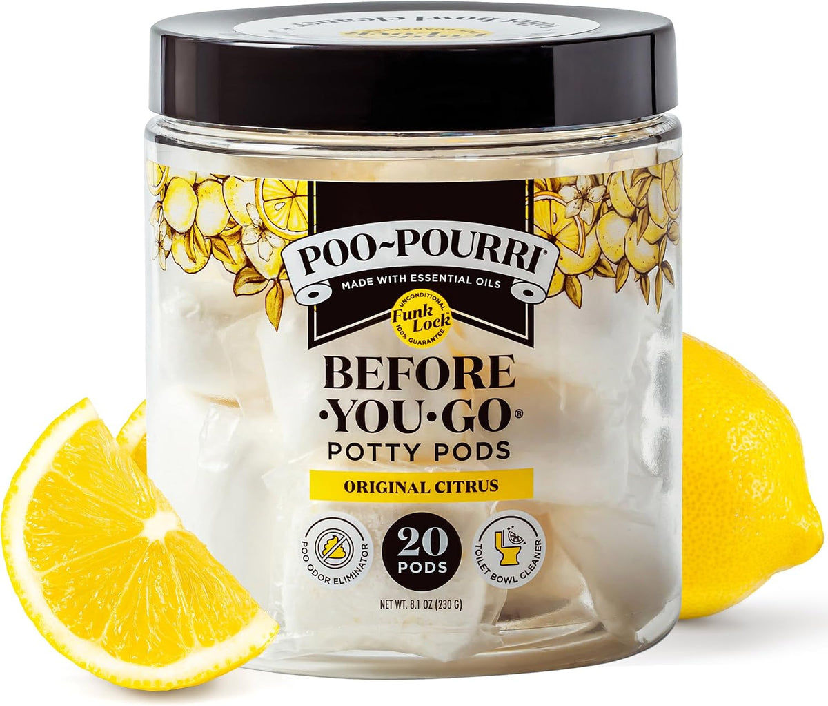 Poo-Pourri Before-You-Go 2-in-1 Toilet Potty Pods, Original Citrus, 20 Ct