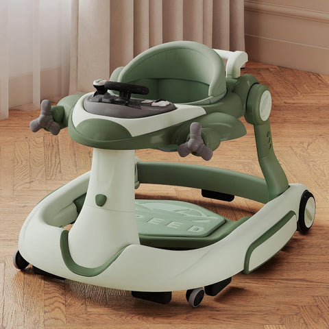 Kinder King 8-in-1 Baby Walker with Music & Lights, 3 Level Height Adjust