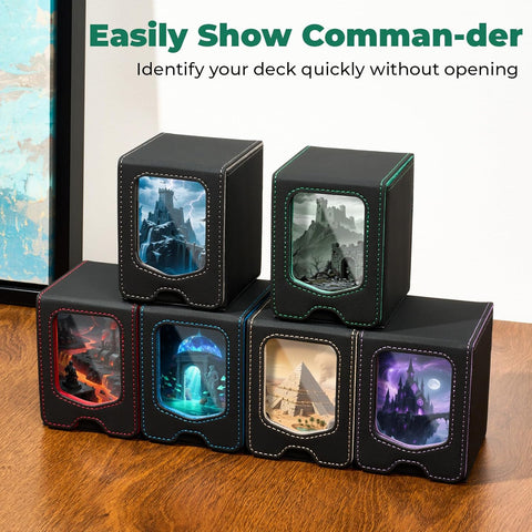 Fabmaker Deck Box Compatible with MTG Commander,Comman-der Deck Box Storage