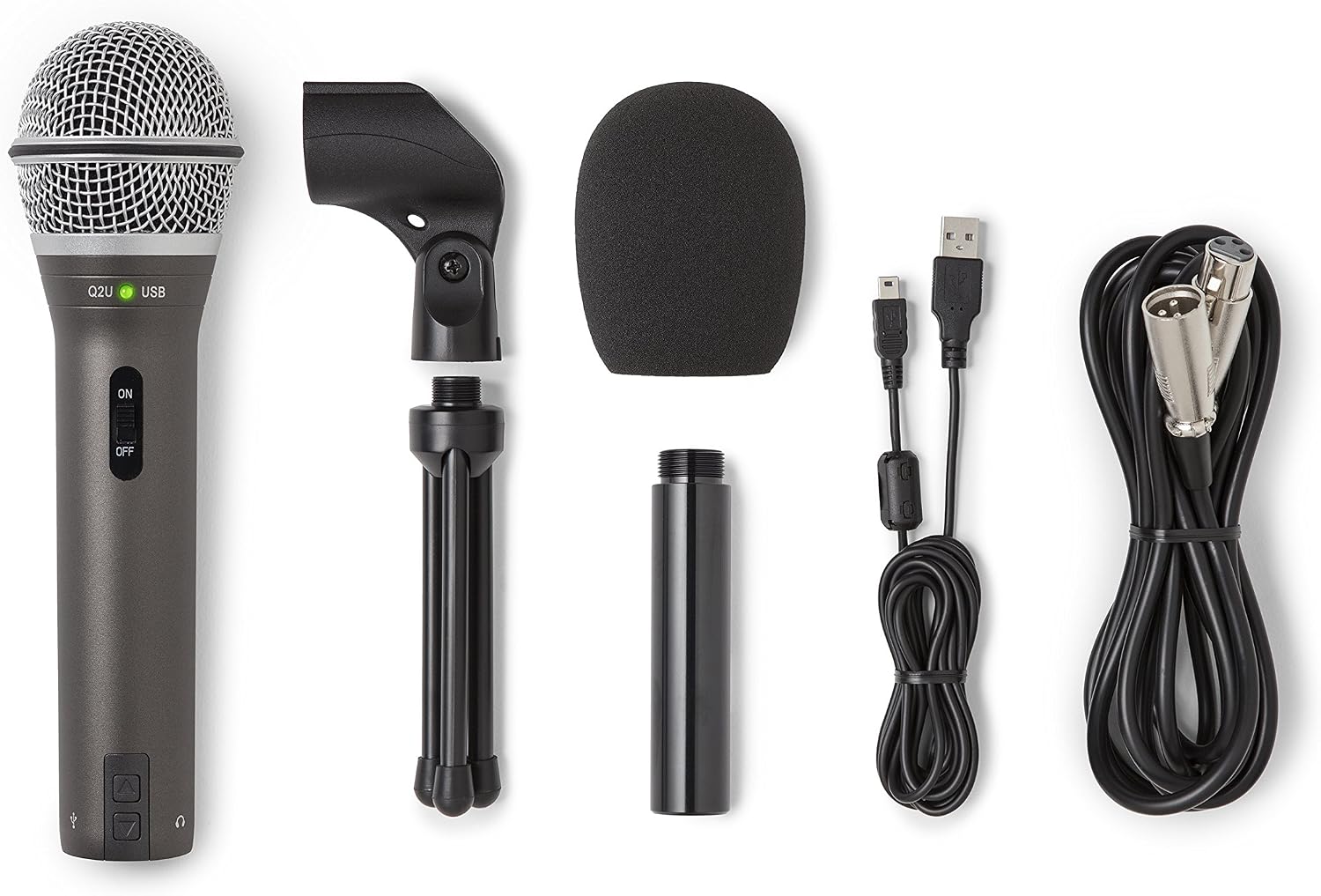 Samson Q2U USB/XLR Dynamic Microphone Recording and Podcasting Pack