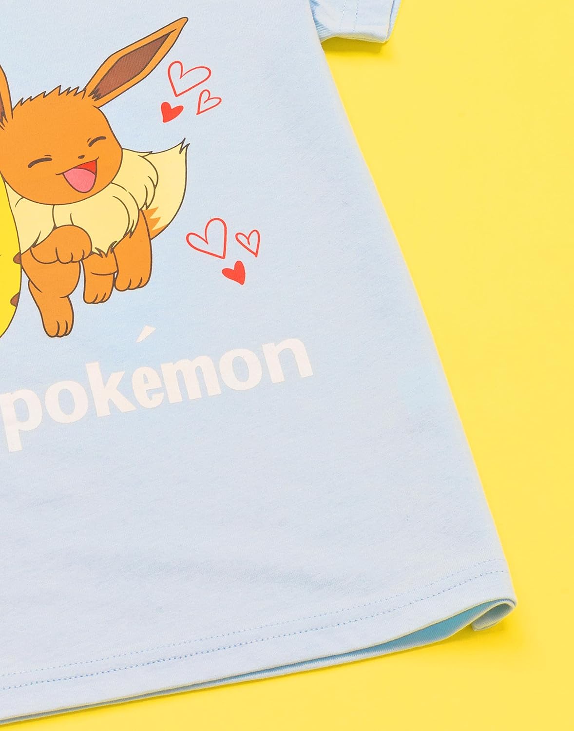 Pokemon T-Shirt Girls Kids Pikachu Eevee Friends Pink Or Blue Character Top