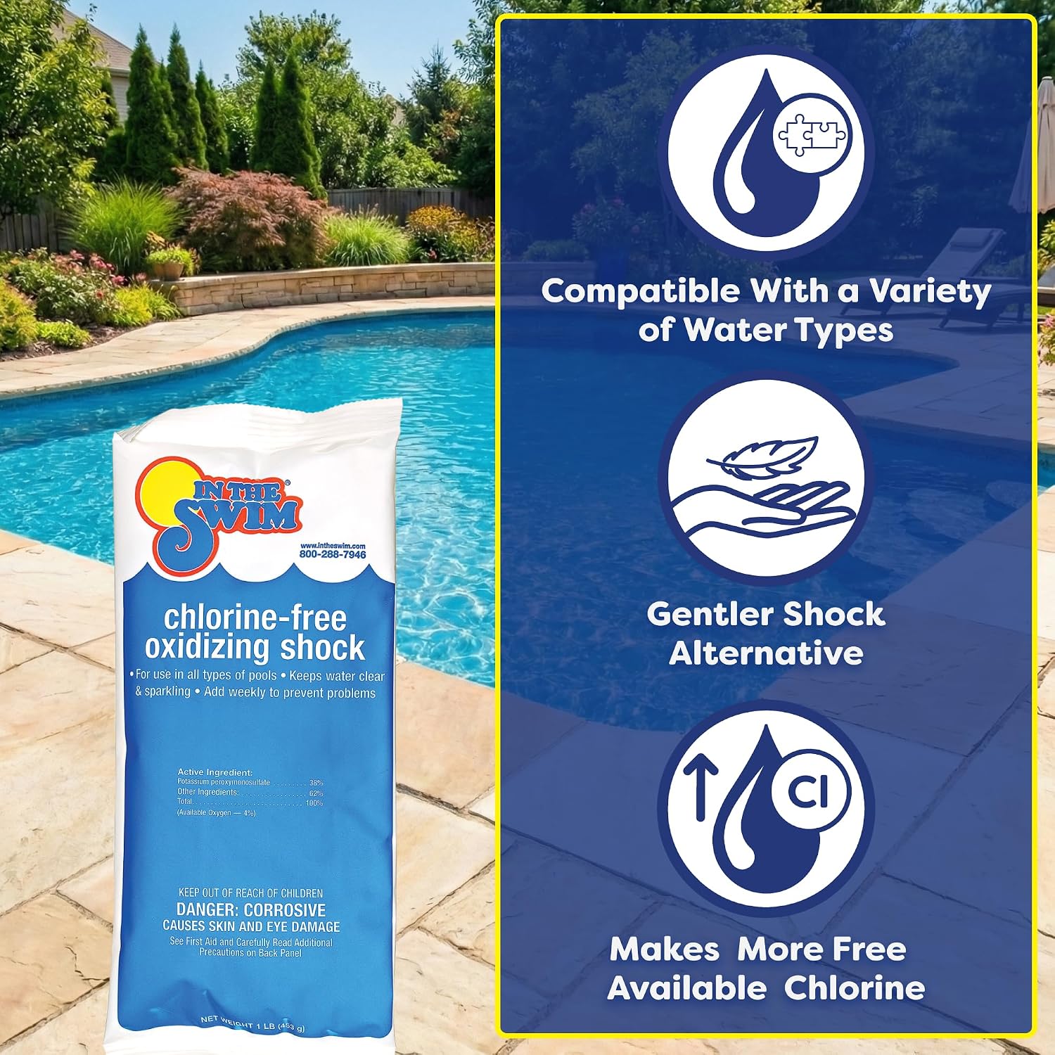In The Swim Chlorine-Free Shock and Chlorine Tablets Exra Large Bundle