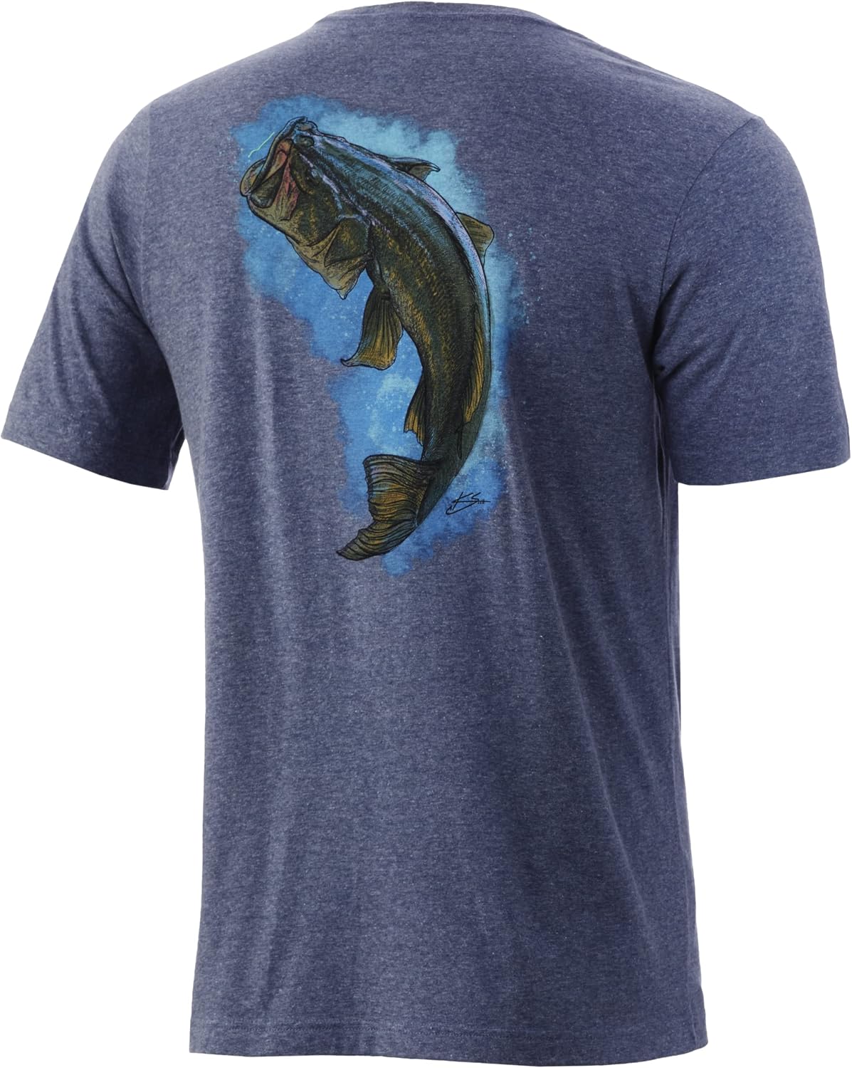 HUK Mens Performance Fishing Logo Tee, Short Sleeve T-Shirt for Men