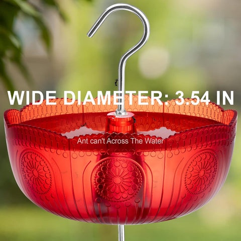 Ant Moat for Hummingbird Feeders, Red, 4 Pack, 6 OZ